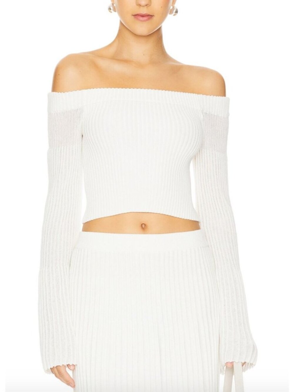 NWT CLEA Oria Knit Top in Off White Size XS